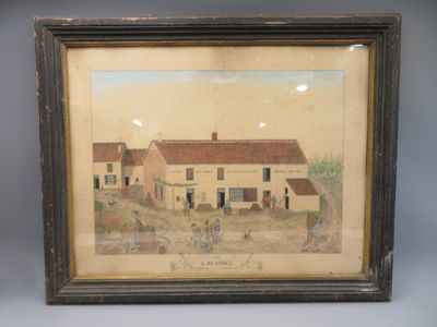 A. BLONDEL (XIXe siècle). Mauperthuis animée, "A la rue des …