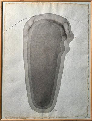 une vieille photo représentant la photo du pied d'une personne, dans un cadre en bois