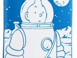 dessin représentant un homme en combinaison spatiale, avec la Lune en arrière-plan