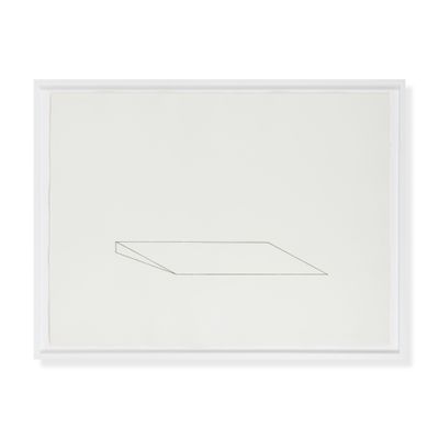 a drawing of a rectangular object on a white surface