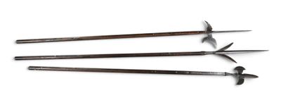 three different types of knives are shown on a white surface