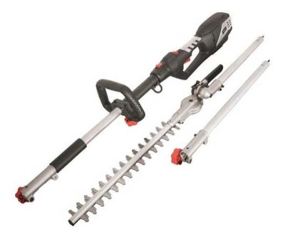a corded hedger with two blades and a cutter