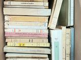 a box full of books sitting on the floor