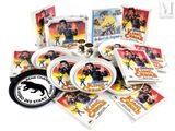 beaucoup de DVD et de CD sur la table