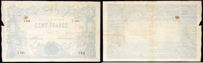 deux anciens billets de banque britanniques, l'un sur fond noir et l'autre sur fond blanc