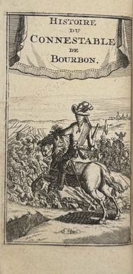 un vieux livre avec l'image d'un homme à cheval