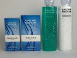 three different types of perfumes on a white surface
