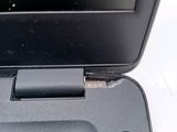 a close up of a laptop with a broken keyboard