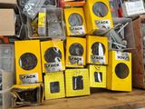 a pile of assorted items on a shelf in a store