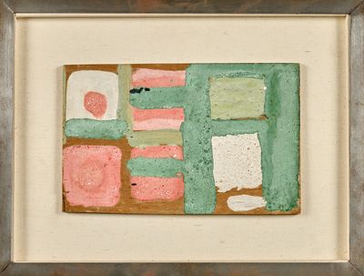 Alfred RETH (1884-1966). "Harmonie de matières", rose et ver… - Photo 1