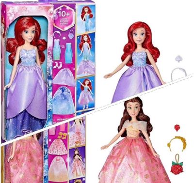 disney princess ariel doll with red hair and purple dress