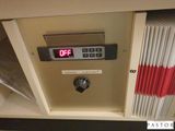 a clock that is on the wall of a room