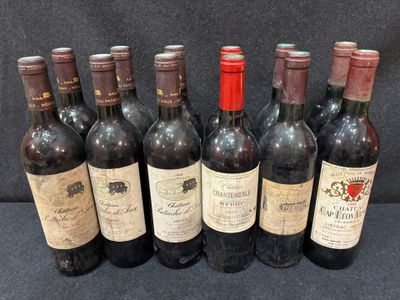 plusieurs bouteilles de vin sont alignées sur une table