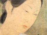 une image représentant un tableau d'une femme les yeux fermés