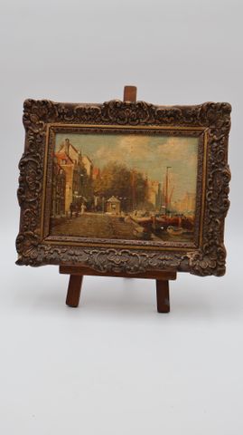 Pieter Johannes WAGEMANS (1879-1955) « Vue de Rotterdam ? ». Huil...