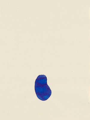 an image of a blue piece of glass on a white surface