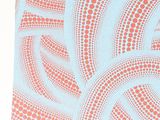 an image of a blue and orange print on a white background