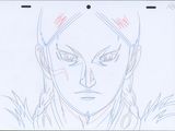 dessin d'anime représentant un homme aux cheveux longs et aux yeux rouges