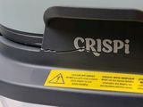a close up of a trash can with a sticker on it