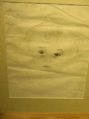 16.4 - DESSIN AU CRAYON, ENFANT - 32x26 cm .