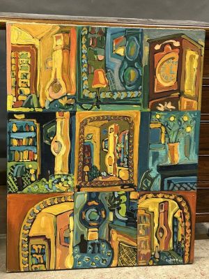 Christian JODIN (XXe siècle) "L'horloge au Miroir" et "Venis…