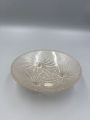 an image of a glass bowl on a white surface