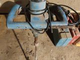 a picture of a blue pipe with a wren on it