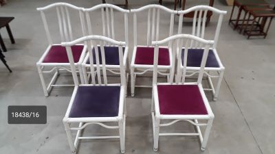 6 Chaises modèle bambou.