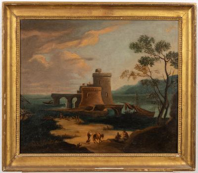 Ecole française vers 1820, suiveur de Claude LORRAIN.