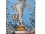 an image of a painting of a woman holding a child on a pedestal
