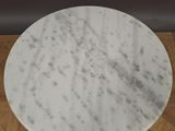 marble top coffee table on cast iron base
