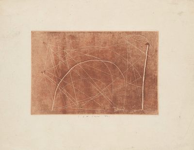 an image of a drawing of a brown square with lines on it