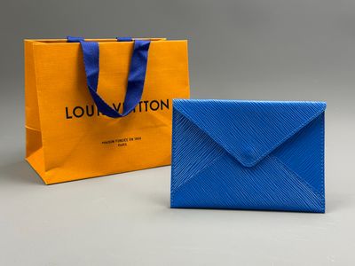louis vuitton blue and yellow envelopes