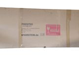 a box with a pink label on it sitting on a table