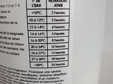 a container with a label on the side of it