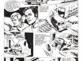 une bande dessinée en noir et blanc représentant un train et un homme