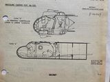 an old paper with a drawing of a helicopter and a diagram of the cockpit