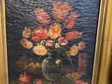 a picture of a painting of flowers in a vase