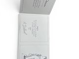 a folded card with a drawing of a fish on it