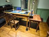 an image of a desk with a computer on it
