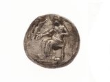 une image représentant une pièce d'argent sur laquelle figure un homme à cheval