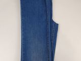 a pair of blue jeans on a white background