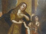 an image of a painting of a woman holding a child
