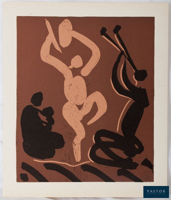 une image représentant un tableau où figurent un homme et une femme avec une guitare