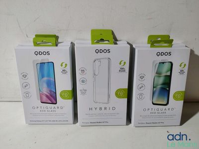 three boxes of oppoos phone cases sitting on a table