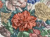 a drawing of a vase of flowers on a table