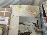 many different types of bedding on display in a store