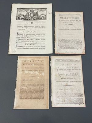 4 documents révolutionnaires concernant le département de la…