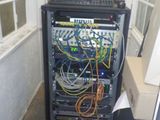 an image of a computer rack in a room