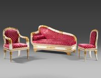 Important mobilier de salon en bois mouluré, sculpté, laqué … (photo 2)